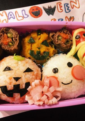 ハロウィンかぼちゃandおばけ-レシピのメイン写真