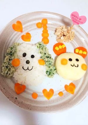 1歳誕生日♡わんわんうーたんプレート♡-レシピのメイン写真