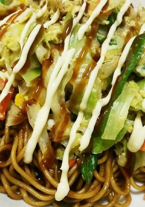 野菜たっぷり半熟卵焼きそば-レシピのメイン写真