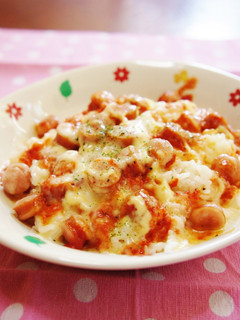 簡単でウマい♪チーズ&ケチャプでドリア風-レシピのメイン写真