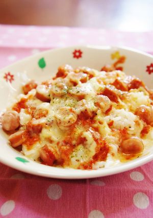 簡単でウマい♪チーズ&ケチャプでドリア風-レシピのメイン写真