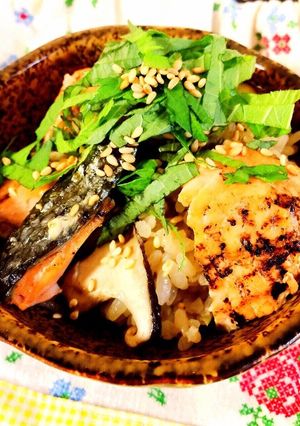 鮭の炊き込みご飯-レシピのメイン写真