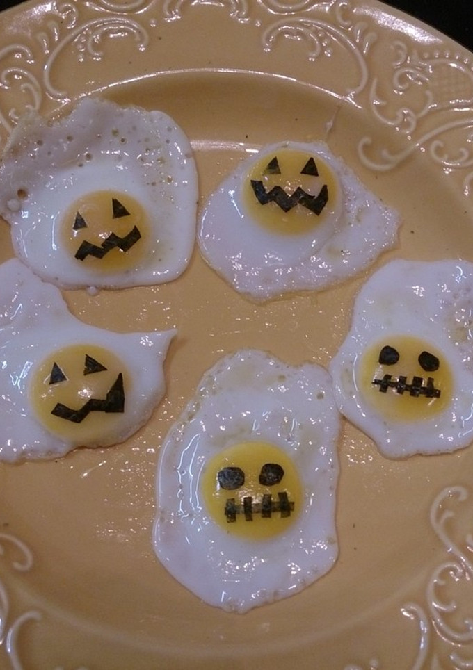 ♡うずらの卵の目玉焼き♡ハロウィン弁当-レシピのメイン写真