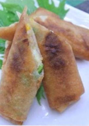 京野菜のライス春巻き~紫ずきん＆チーズ～-レシピのメイン写真