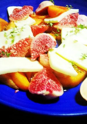 いちじく＆柿のフレッシュサラダ-レシピのメイン写真