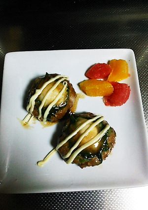 ミニつくねバーグ ウズラのせ-レシピのメイン写真