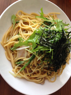 豚肉と水菜の醤油バターパスタ-レシピのメイン写真