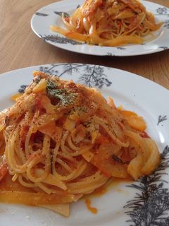 コクとスパイス広がる!アマトリチャーナ-レシピのメイン写真