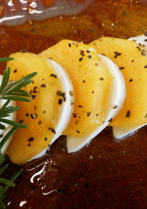 めっけもん♪簡単に～柿のカプレーゼ-レシピのメイン写真
