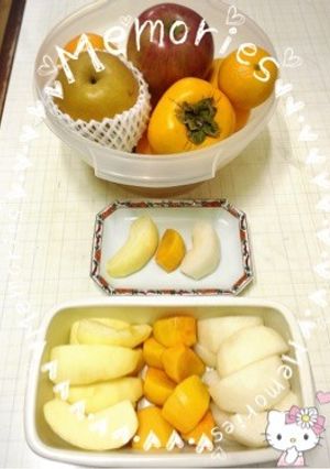 林檎&梨&柿の皮剥き〜(o˘◡˘o)♡-レシピのメイン写真