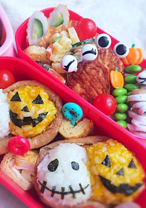 ハロウィンおいなり弁当-レシピのメイン写真