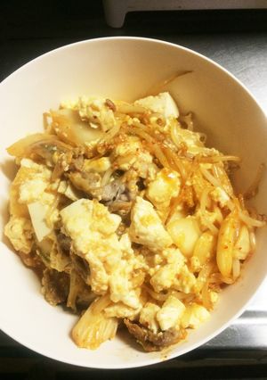 ☆ズボラ飯☆file8豚キムチ豆腐-レシピのメイン写真