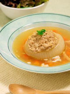 まるごと玉ねぎの肉詰め煮込み-レシピのメイン写真
