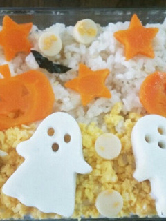 ハロウィンパーティーに!お絵描き風ご飯-レシピのメイン写真
