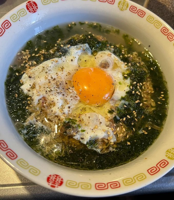 オリーブ鰹節あおさ海苔チキンラーメン-レシピのメイン写真