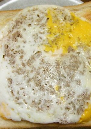 朝食にレンジで簡単！溶き卵と肉そぼろ♪-レシピのメイン写真