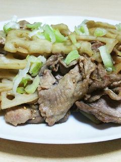豚肉と芽蓮根のガーリック炒め-レシピのメイン写真