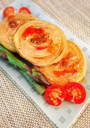 * ごまドレDE丸ごと玉ねぎステーキ *-レシピのメイン写真