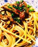 ドライポルチーニでじゅ〜しぃ☆蕎麦パスタ