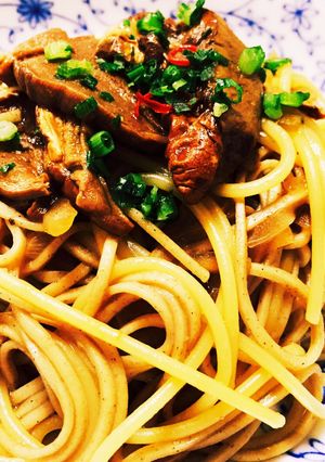 ドライポルチーニでじゅ〜しぃ☆蕎麦パスタ-レシピのメイン写真