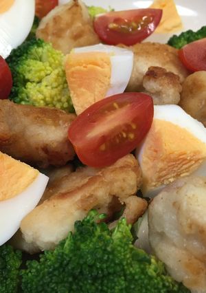 簡単‼唐揚げサラダと中華ドレッシング-レシピのメイン写真