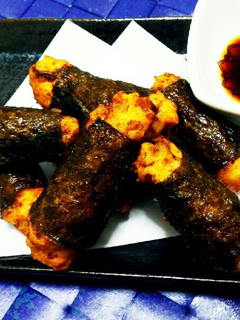 鶏むね肉と蓮根の磯辺揚げ-レシピのメイン写真