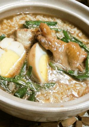 リメイク）手羽元煮込み汁のコラーゲン雑炊-レシピのメイン写真