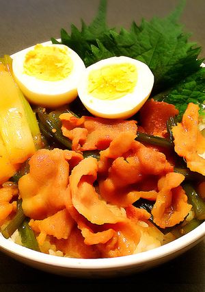 豚バラ煮丼(^ ^)-レシピのメイン写真