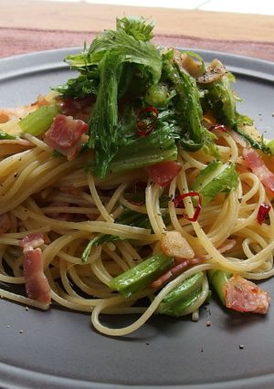 愛彩菜のペペロンチーノ-レシピのメイン写真