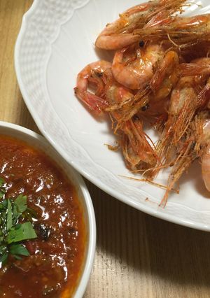 甘海老の唐揚げオリーブ香るトマトソース-レシピのメイン写真