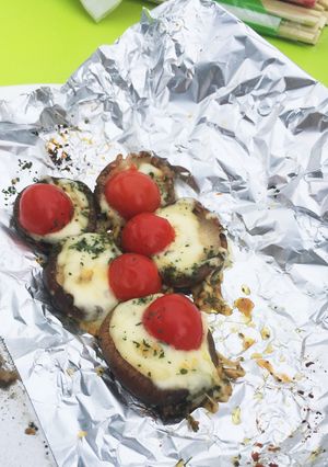 BBQで好評!!簡単!しいたけピザ?!-レシピのメイン写真