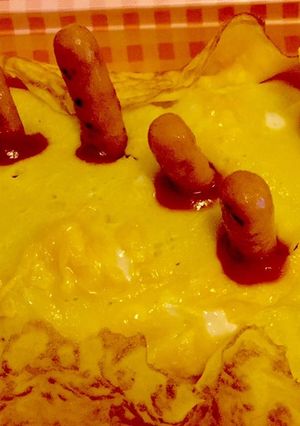 簡単　ハロウィンに 指オムライス-レシピのメイン写真