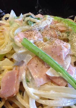 水漬けで簡単時短♪チーズクリームパスタ-レシピのメイン写真