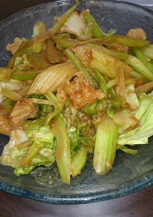 セロリとキャベツのホルモン炒め-レシピのメイン写真