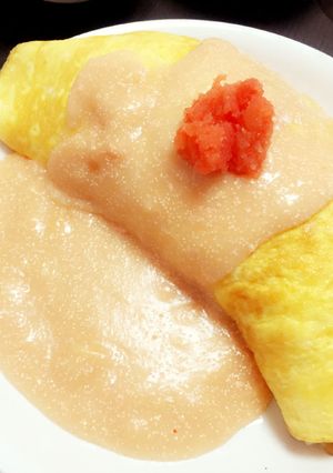 超簡単！明太子クリームオムライス-レシピのメイン写真