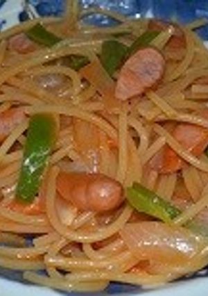 ワンポットパスタ～水漬け時短ナポリタン-レシピのメイン写真