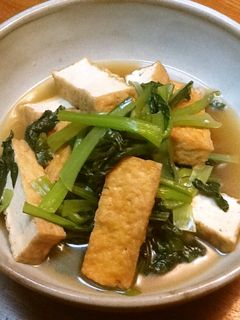 厚揚げと小松菜の煮物-レシピのメイン写真