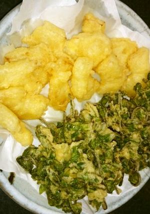 宮古島ぜんまいと青パパイヤの天ぷら-レシピのメイン写真