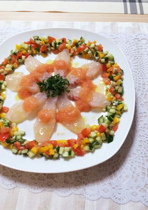 クリスマスにも☆鯛の明太カルパッチョ☆-レシピのメイン写真