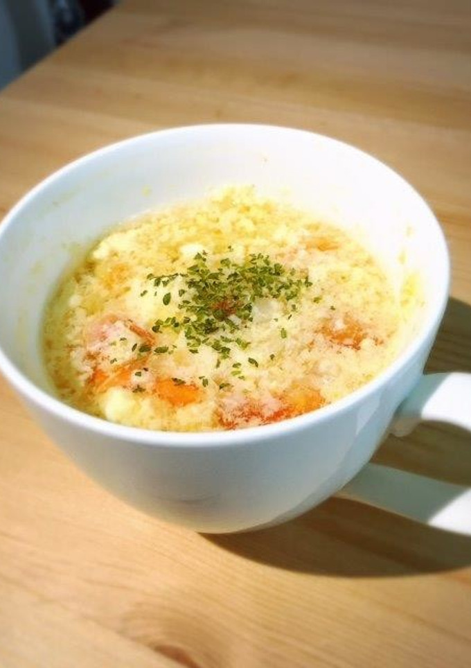 早い！簡単！レンジで卵とトマトのスープ-レシピのメイン写真