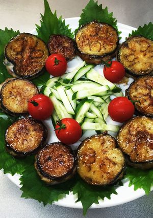 節約余り食材で☆鶏挽納豆の茄子挟み焼き☆-レシピのメイン写真