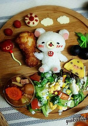 手羽元唐揚げをかじるコリラックマ-レシピのメイン写真