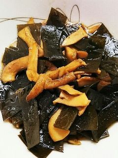 出汁をとった後の昆布と、椎茸の軸の佃煮-レシピのメイン写真