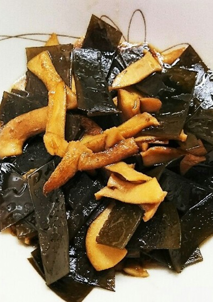 出汁をとった後の昆布と、椎茸の軸の佃煮-レシピのメイン写真