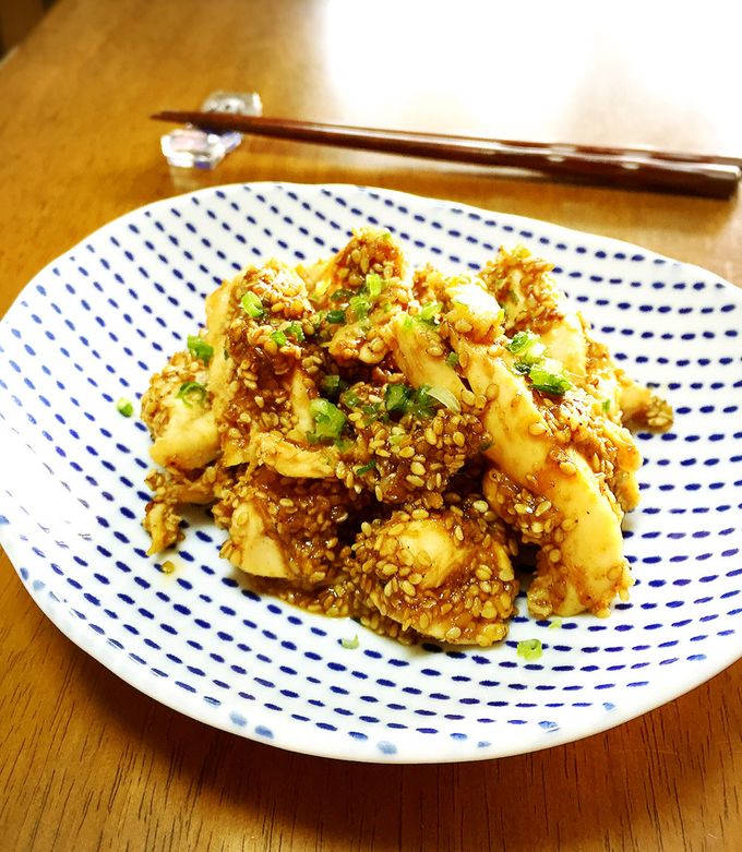 ささみの濃厚ごまだれ和え by YUKIKI☆ 【クックパッド】 簡単おいしい