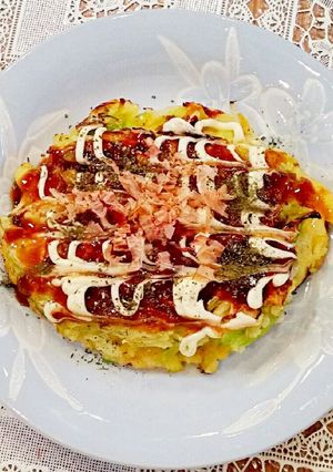 キャベツ満載♡ヘルシー♡ふんわりお好み焼-レシピのメイン写真