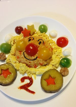 簡単☆アンパンマンのオムライス-レシピのメイン写真