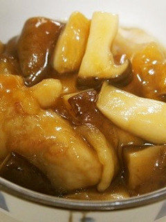 鶏とキノコの甘辛煮込み-レシピのメイン写真