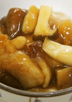 鶏とキノコの甘辛煮込み-レシピのメイン写真