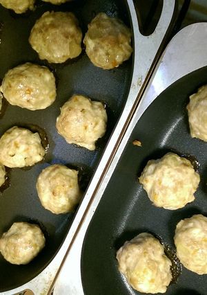 ノンフライ肉団子をグリルで♪スペースパン-レシピのメイン写真